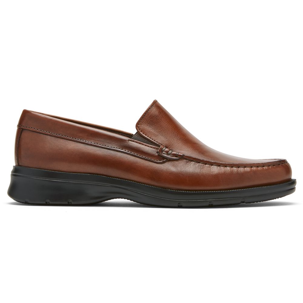 Mocassins Homem Rockport Palmer Venetian Slip-Ons Marrom,Portugal MORFX-2416